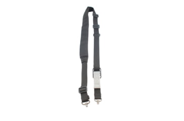 Image of Blue Force Gear Vickers 221 2-to-1 Padded Sling, Push Button Version w/Nylon Adjuster and Hardware, Black VCAS-2TO1-PB-200-AA-BK