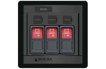 Image of Blue Sea Systems 1148 Remote Control Panel w/3 2145 Remote Control Contura Switch 57215