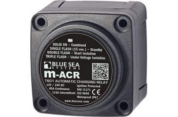 Image of Blue Sea Systems Automatic Charging Relay, 65A. 12/24V, Black BS-7601