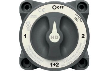 Image of Blue Sea Systems HD Batt Sw, 1-2-Off-Both, Gray, Black BS-3002