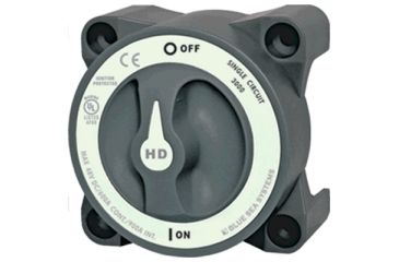 Image of Blue Sea Systems HD Batt Sw, 1 Circuit On-Off, Gray, Black BS-3000