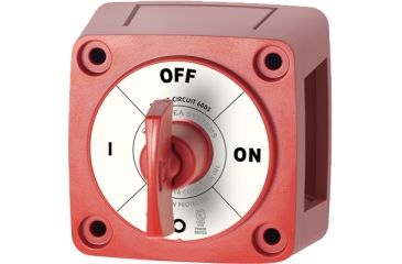 Image of Blue Sea Systems Mini Batt Sw, 1 Ckt On-Off, Key Knb, Red BS-6005