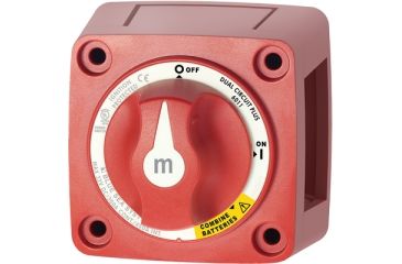 Image of Blue Sea Systems Mini Batt Sw, 2 Ckt On-Off-Both, Red BS-6011