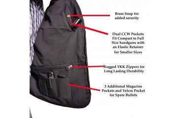 Image of Blue Stone Safety Concealment Vest, Black, XL 40-43 C566-004