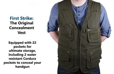 Image of Blue Stone Safety Olive Concealment Vest, Olive, Xl C565-004, EDEMO1