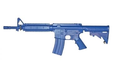 Image of Blueguns Colt M4 Commando Training Guns, Unweighted, w/o Light/Laser Attachment, Rifle, Flat Top Closed Stock, Fwd Rail, Blue, FSM4CFTRCS