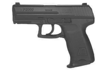 Image of Blueguns Heckler &amp; Koch P2000 Training Guns, Not Weighted, No Light/Laser Attachment, Rifle, Black, FSP2000USB