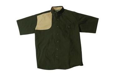 Image of Bob Allen HU126 High Prairie Short Sleeve Hunting Shirt, Green/Tan, Large - 14313