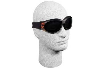 Image of Bobster Cruiser Goggles, Black Frame w/ Flames BCA0F1 w/ Smoke Lenses