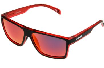 Image of Body Glove BGFL 1801 Sunglasses, Red Crystal Frame, Smoke with Red Mirror Polarized Lenses, 10241830.QTM