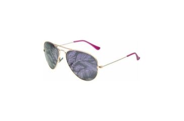 Image of Body Glove BGL 1906 Sunglasses, Shiny Rose Gold Frame, Pink Mirror Palm Polarized Lenses 10249093.QTS