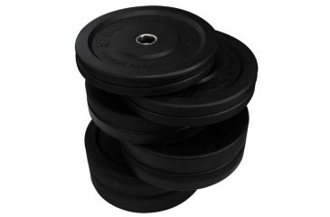 Image of Body Solid 260Lb Premium Bumper Plate Set Black OBPP260