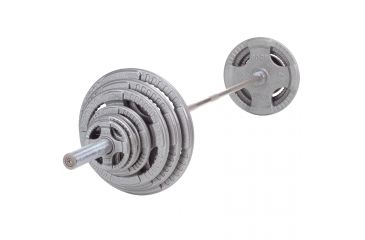 Image of Body Solid 300Lb Cast Grip Oly Set, W Chrome Bar OST300s