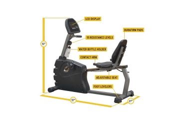 Image of Body Solid B2R Recumbent Bike, Silver B2R