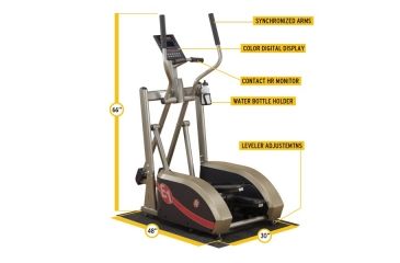 Image of Body Solid Best Fitness Elliptical, Red BFE1