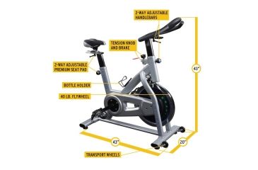Image of Body Solid Best Fitness Indoor Bike, Silver ESB150