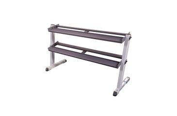 Image of Body Solid Body 2 Tier Horizontal Dumbell Rack, Silver GDR60