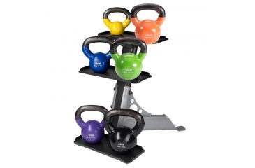 Image of Body Solid Vinyl Coated Kettlebell Set 5 - 30Lbs W Gdkr50 KBVS105-PACK