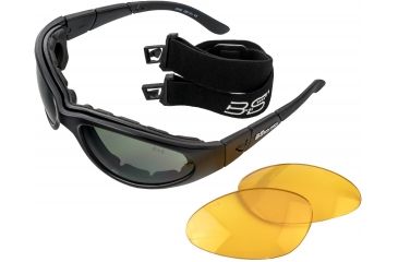 Image of Body Specs BSG Sunglasses, Black Frame, Polarized/Clear/Yellow Lens, Polarized, BSG-BLACK FRAME.16