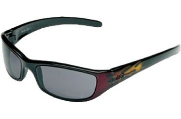 Image of Body Specs Crazy 8's Sunglasses w/ Smoke Lenses  Dark Red Flames