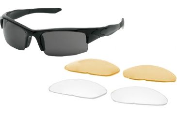 Image of Body Specs Sunglasses - Vibes Shiny Black frame / Smoke 2.3mm Anti-fog lens includes 2 Extra Lens
