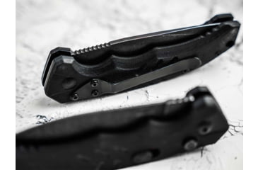 Image of Boker USA Intention II Tanto Automatic Folding Knife, 3.07in, D2 Steel Black Tanto Blade, Black G10 Handle, 01BO797