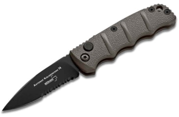 Image of Boker 01Kals96 Kalashnikov 2.52 Drop Point Plain/Serrated Black D2 Steel Blade Gray Aluminum Handle