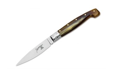 Image of Boker 560/18 Fox Nuragus Fixed Blade Knife, 3.1in, 420C, Cow Horn, Uncoated, Brown, 560/18