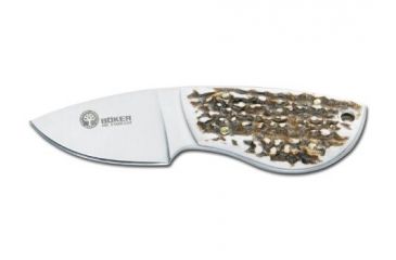 Image of Boker USA Arbolito Corzo Stag Caper W/S Fixed Blade Caping Knife w/ Leather Sheath 02BA530HH