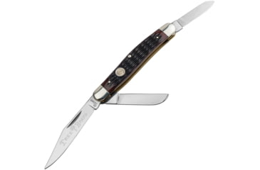 Image of Boker Traditional Series 2.0 Stockman Folding Knife, 3.88in Closed, D2 Tool Steel, Clip/Sheepsfoot/Spey Blades, Brown Jigged Bone Handle, 110857