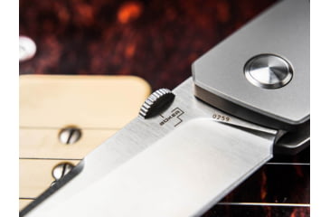 Image of Boker Plus Conductor Folding Knife, 4.38in Closed, 3.38in Satin CPM S35VN Stainless Blade, Gray Titanium Handle w/ Carbon Fiber inlay, Nylon Case, 01BO514
