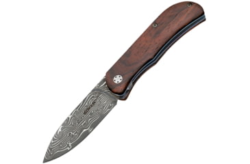 Image of Boker Plus Exskelibur II Linerlock Folding Knife, 2.75 Damascus steel spear point blade, Cocobolo wood handle, 01BO223DAM