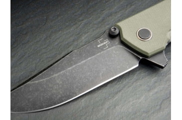 Image of Boker Plus Kihon Assisted Opening Folding Knife, 3.34in, D2, Harpoon Blade, G10 OD Green Handle, 01BO164