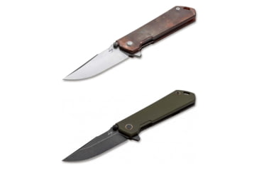 Image of Boker Plus Kihon Assisted Opening Folding Knife by Lucas Burnley, Brown, Green