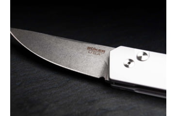 Image of Boker Plus Kwaiken Compact Automatic Folding Knife, 3.07in, 154CM, Aluminum Silver Handle, 01BO253