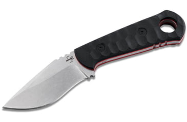Image of Boker Plus Mikri Fixed Blade Knife, 7.13in Overall, 3.13in Stonewash D2 Tool Steel Blade, Black G10 Handle, Black Kydex Belt Sheath, 02BO088