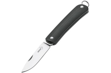 Image of Boker Plus Mini Tech Tool 1 Slip Joint Folding Knife, 2in Satin 12C27 Sandvik SS Blade, Black G10 Handle, Slip Joint, Fixed Loop And Keyring, Black, 01BO870