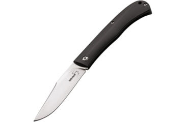 Image of Boker Plus Slack Slipjoint Folding Knife, 3.25in Satin Vg-10 SS Drop Point, Black G10 Handle, Black, 01BO065