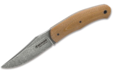 Image of Boker Solingen Boxer Fixed Blade Knife, 3.31in, N690, Micarta Brown Handle, 120503
