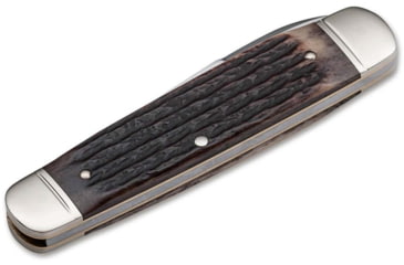 Image of Boker Solingen Cattle Bone Folding Knife, 3.23in, N690, Bone, Nickel Silver Brown Handle, 112910