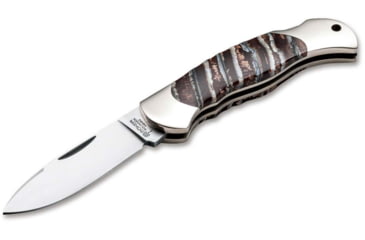 Image of Boker Solingen Junior Scout Mammuth Folding Knife, 2.72in, N690, Mammoth Tooth, Nickel Silver Brown Handle, 111990