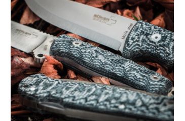 Image of Boker Spain Bushcraft Folder Granito Folding Knife, 3.7in, 12C27, Micarta, Uncoated, Grey, 01BO380