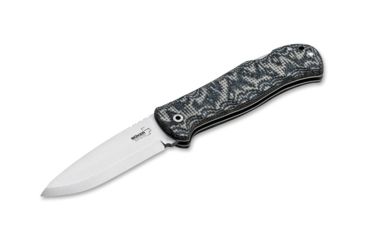 Image of Boker Spain Bushcraft Folder Granito Folding Knife, 3.7in, 12C27, Micarta, Uncoated, Grey, 01BO380