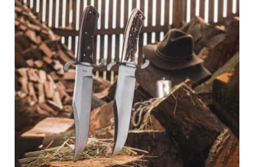 Image of Boker Stag Bowie N690 Fixed Blade Knife, 2.88in, N690 Bowie Blade, Stag Handle, 121547HH