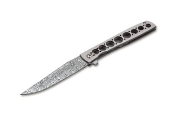 Image of Boker Urban Trapper Damascus Folding Knife, 3.4in, Damascus, Titanium, Uncoated, Grey, 01BO739DAM