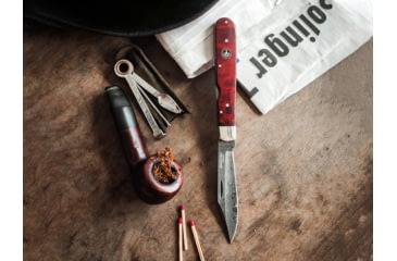 Image of Boker USA Annual Damascus 2020 Knife, Red, Small, 1132020DAM