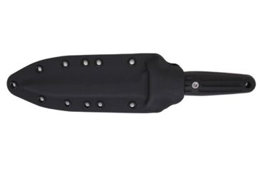 Image of Boker Applegate Fairbairn Fixed Blade Knife w/ Sheath, 5.9 in, 440C Stainless Steel, Synthetic, Black, 120543AF
