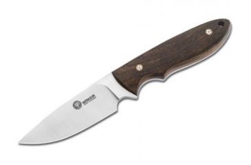 Image of Boker Arbolito Pine Creek Fixed Blade Knife, 3.63 in, T6MoV, Guayacan Ebony Wood, Brown, w/ Sheath 02BA701G
