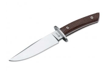 Image of Boker USA Arbolito Esculta Ebony Fixed Blade Knife,5.75in N695 Steel,Grooved Guayacan Ebony Scales 02BA593W