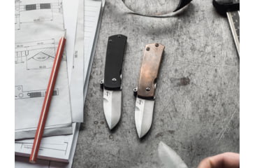 Image of Boker USA Boker Plus Shamsher Copper Pocket Knife by Darriel Caston &amp; Stan Mojzis, 1.97 in, D2, Folding Blade, Copper Handle, 01BO362